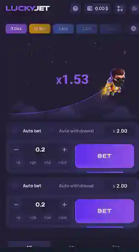 Play 1win Lucky Jet game on mobile
